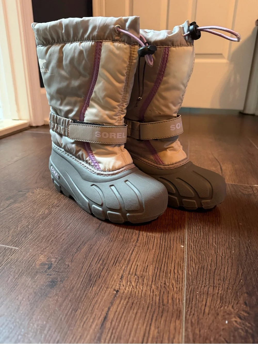 Sorel Kids Gray and Purple Winter Snow Boots